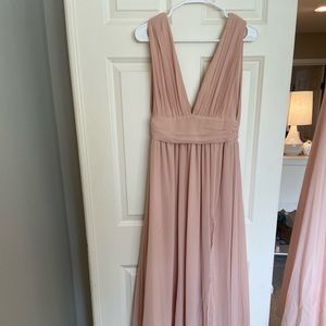 Lulu's heavenly hues blush maxi dress. Worn once. No stains or tears.